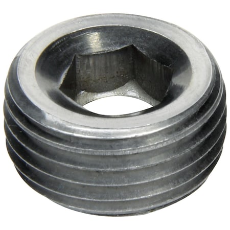 Allstar Performance 0.5 in. NPT Stainless Steel Allen Head Plug; Zinc ALL49814